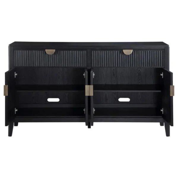 Brookmead 4 Door Black Sideboard Cabinet By Coaster Furniture - Image 3