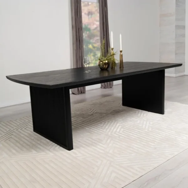 Brookmead Black Dining Room Set with 6 Chairs By Coaster Furniture - Image 2