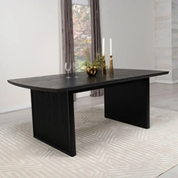 Brookmead 100-Inch Black Extendable Dining Table By Coaster Furniture - Image 2