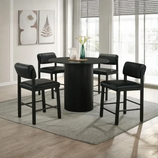 Hamlyn Round Wood Counter Height Dining Set By Coaster Furniture - Image 14