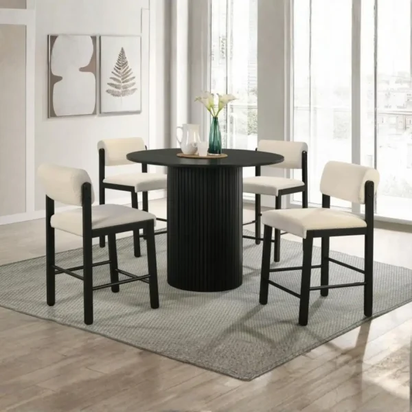 Hamlyn Round Wood Counter Height Dining Set By Coaster Furniture - Image 15