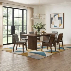 Decker 7 Piece Rectangle Dining Table Set By Coaster Furniture