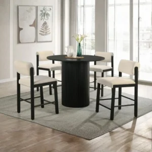 Hamlyn Round Wood Counter Height Dining Set By Coaster Furniture