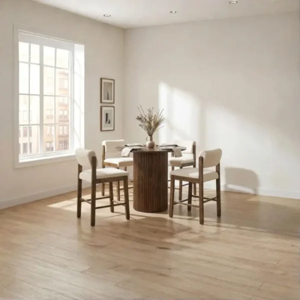 Hamlyn Round Wood Counter Height Dining Set By Coaster Furniture - Image 12