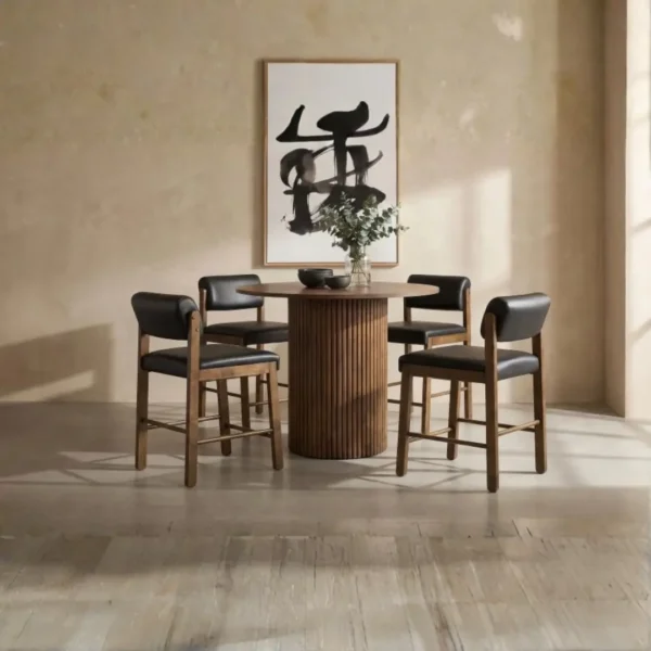 Hamlyn Round Wood Counter Height Dining Set By Coaster Furniture - Image 13