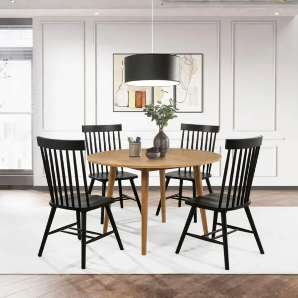 Andrews Windsor Spindle Back Dining Side Chair Set of 2 By Coaster Furniture - Image 9