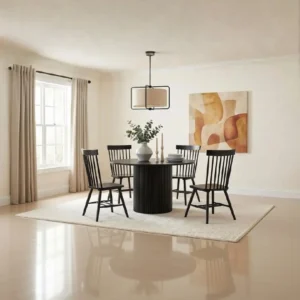Hamlyn 5 Piece Black Dining Room Table Set By Coaster Furniture
