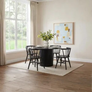 Hamlyn 4 Person Dining Set in Black By Coaster Furniture