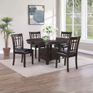 Lavon 5 Piece Oval Dining Room Set By Coaster Furniture