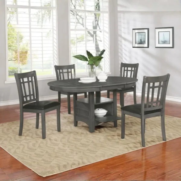 Lavon 5 Piece Oval Dining Room Set By Coaster Furniture - Image 15
