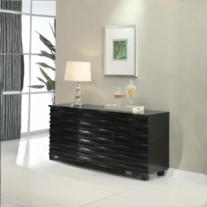 Stanton 3 Drawer Black Sideboard Buffet By Coaster Furniture