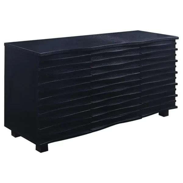 Stanton 3 Drawer Black Sideboard Buffet By Coaster Furniture - Image 2