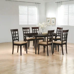 Gabriel Wooden Dining Room Set in Cappuccino By Coaster Furniture