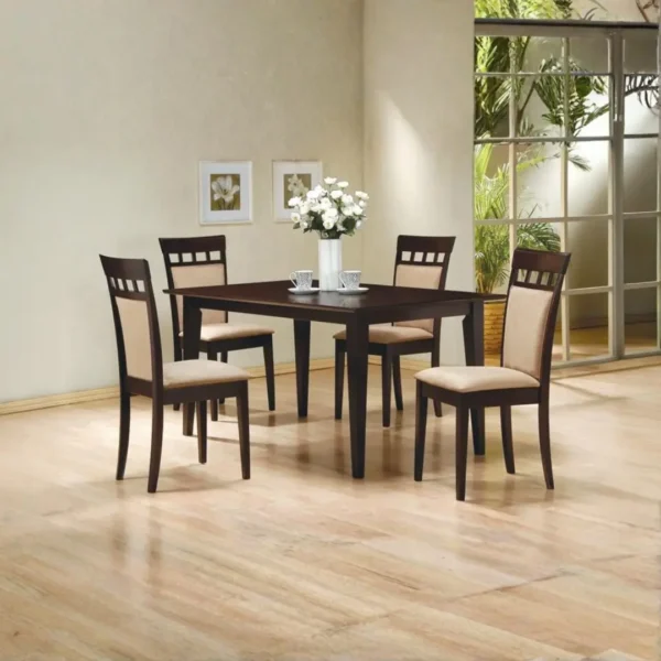 Gabriel Wooden Dining Room Set in Cappuccino By Coaster Furniture - Image 16