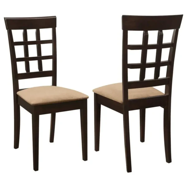 Gabriel Wooden Dining Room Set in Cappuccino By Coaster Furniture - Image 8