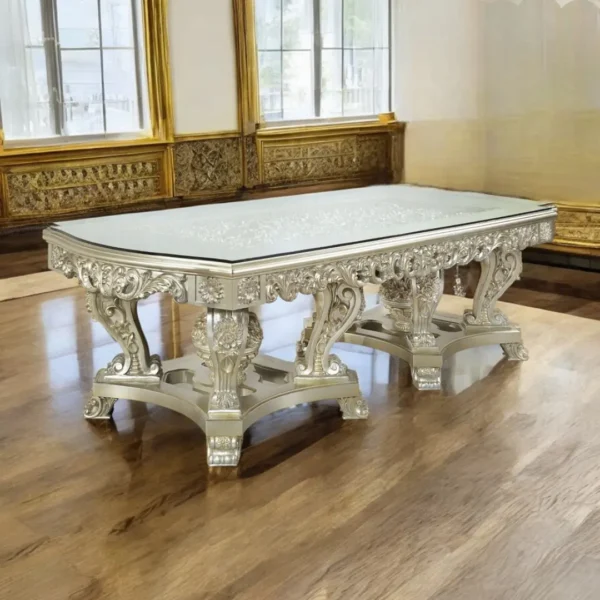 Sorina 7 PC Antique Gold Dining Table Set by ACME - Image 2