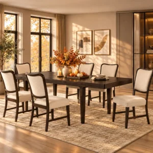 Doconde 7 Piece Dining Table Set for 6 Extendable By Furniture of America