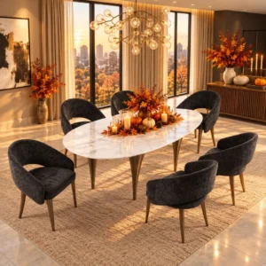Ciaran Contemporary Oval Dining Set By Furniture of America