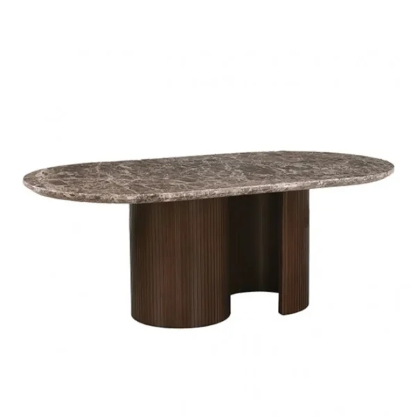 Narvik Oval Marble Top Dining Table By Furniture of America - Image 7