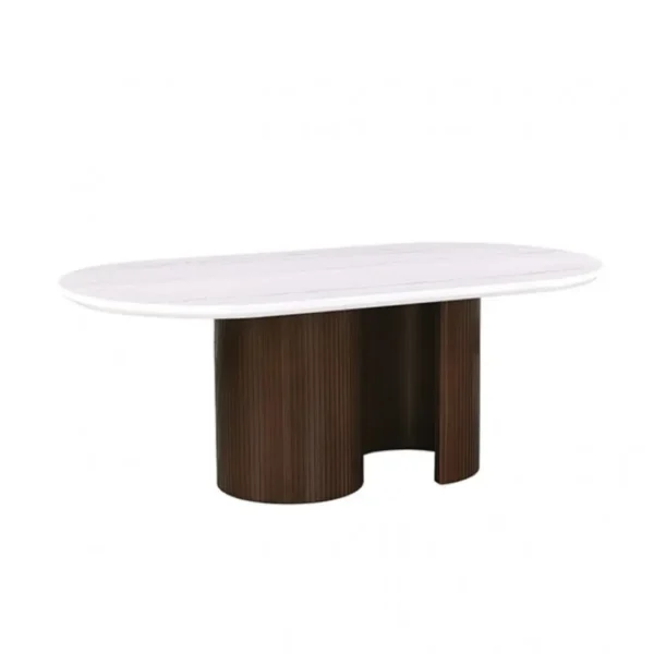 Narvik Oval Marble Top Dining Table By Furniture of America - Image 12