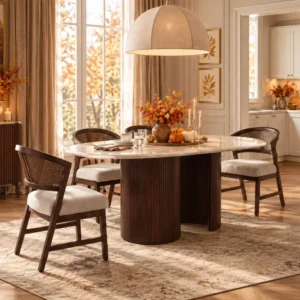 Narvik 5 Piece Oval Dining Table Set By Furniture of America