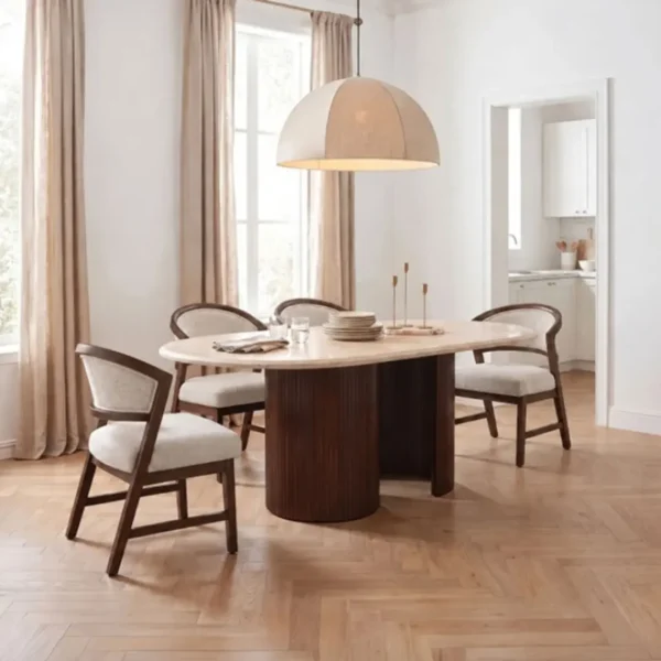 Narvik 5 Piece Oval Dining Table Set By Furniture of America - Image 6