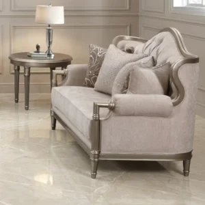 HD-6196 Contemporary Curved Loveseat by Homey Design