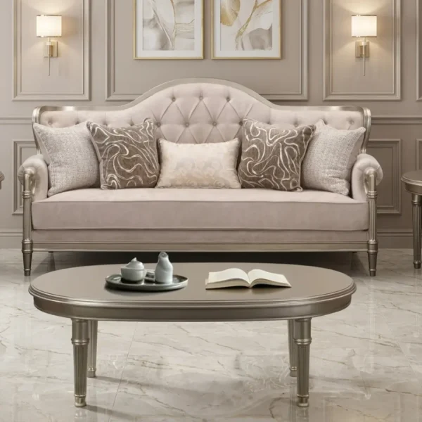 HD-6196 3PC Contemporary Fabric Sofa Set by Homey Design - Image 4