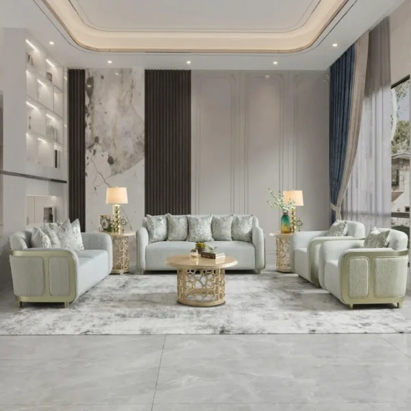 HD-1068 Gray Modern Loveseat by Homey Design - Image 2
