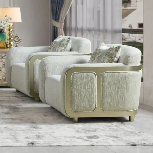 HD-1068 3PC Modern Gray Sofa Set by Homey Design - Image 3