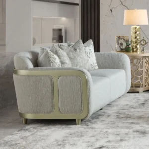 HD-1068 Gray Modern Loveseat by Homey Design