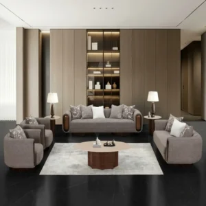 HD-3291 3 Piece Dark Gray Sofa Set by Homey Design