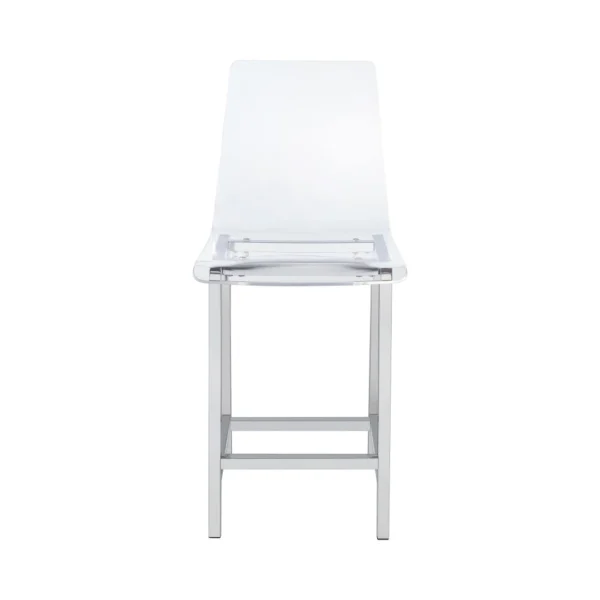 Juelia Chrome Acrylic Counter Chair Set By Coaster - Image 4
