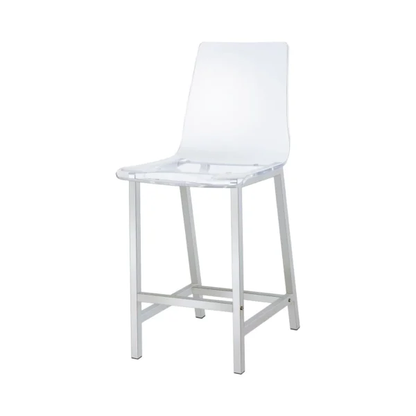 Juelia Chrome Acrylic Counter Chair Set By Coaster - Image 5