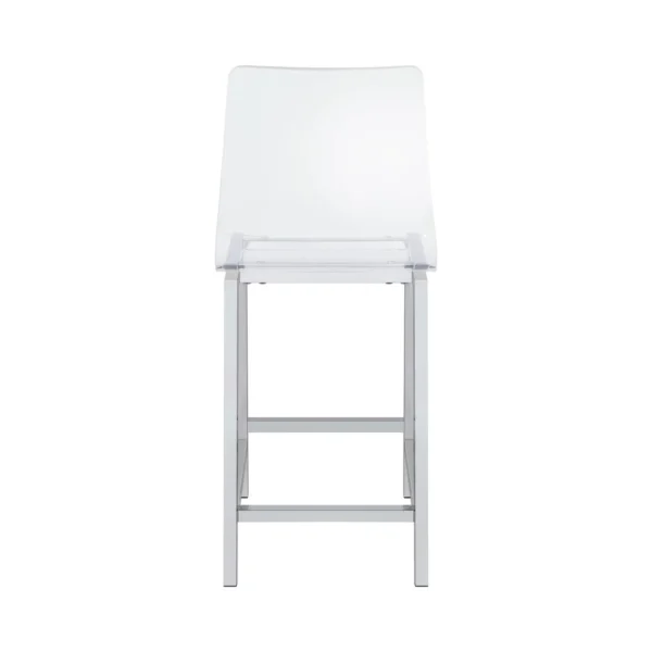Juelia Chrome Acrylic Counter Chair Set By Coaster - Image 8