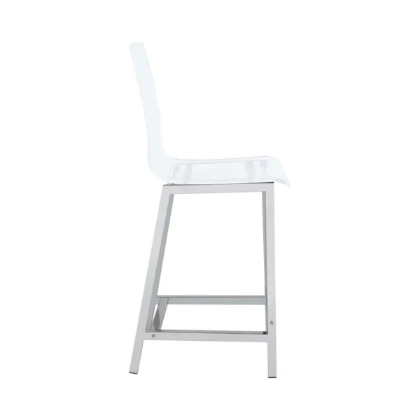 Juelia Chrome Acrylic Counter Chair Set By Coaster - Image 10