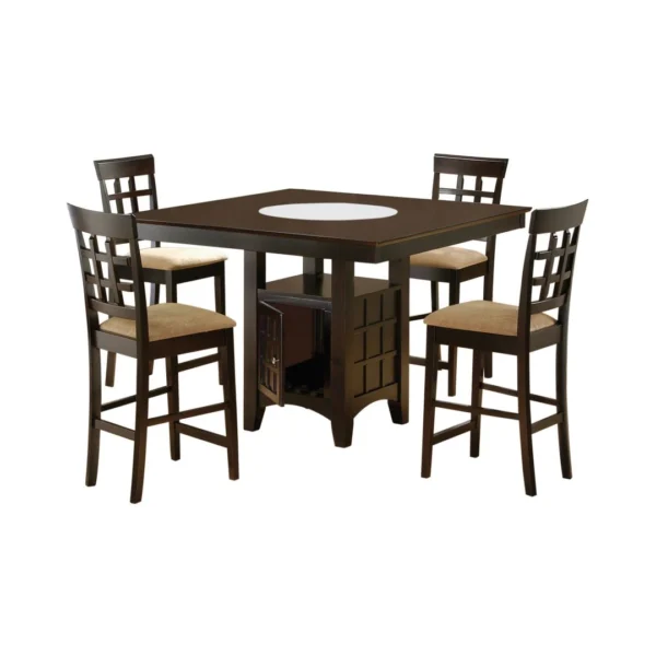 Gabriel 5-Piece Brown Counter Height Dining Set By Coaster - Image 2