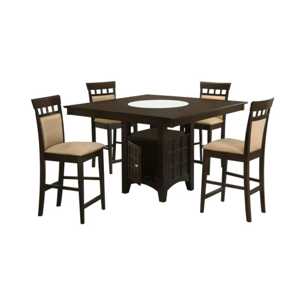 Gabriel 5-Piece Brown Counter Height Dining Set By Coaster - Image 2