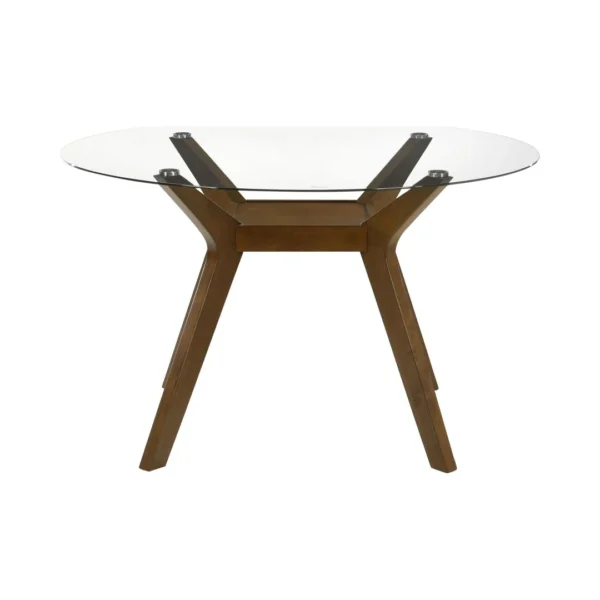 Paxton Brown Glass Dining Set By Coaster Furniture - Image 4