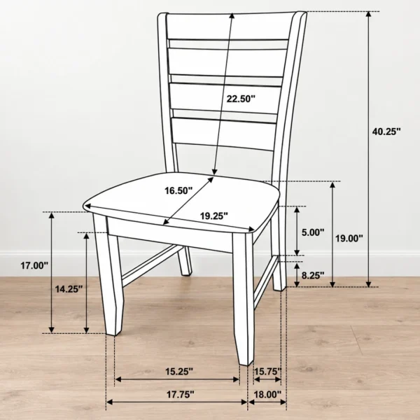 Dalila Brown Dining Side Chair Set By Coaster - Image 13