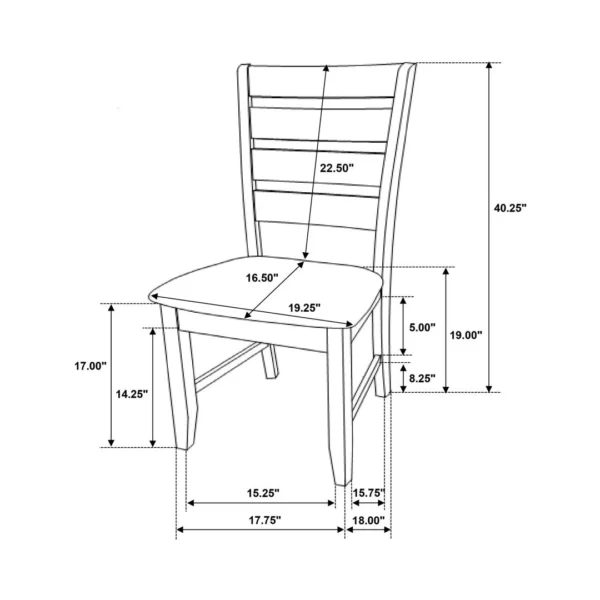 Dalila Brown Dining Side Chair Set By Coaster - Image 27