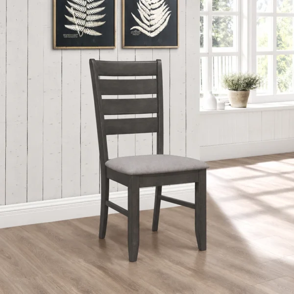 Dalila Dark Gray Dining Side Chair Set By Coaster - Image 2
