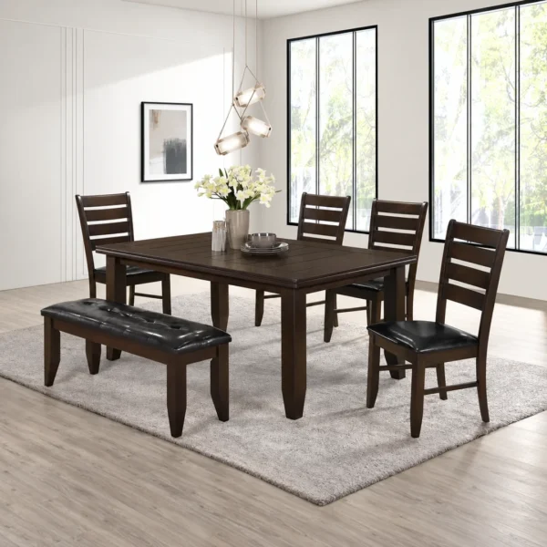 Dalila Brown Dining Bench By Coaster - Image 9