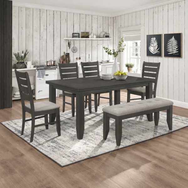 Dalila Dark Gray Dining Bench By Coaster - Image 10