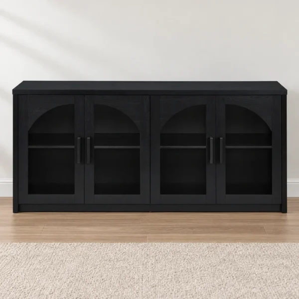 Riva Black Glass Door Sideboard By Coaster - Image 4