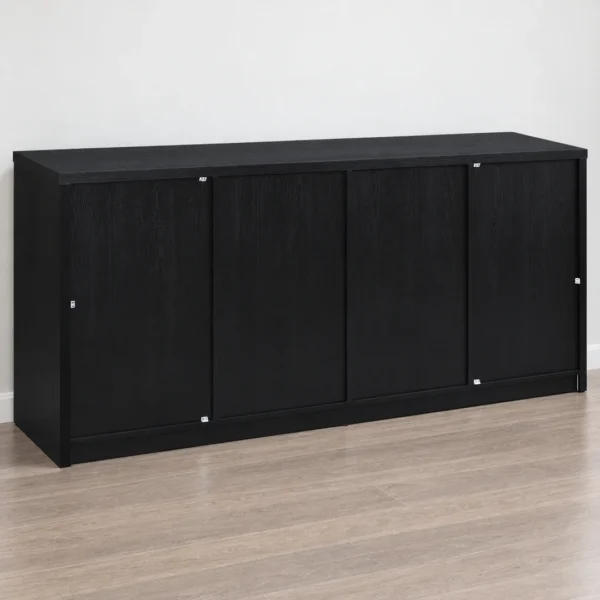 Riva Black Glass Door Sideboard By Coaster - Image 7