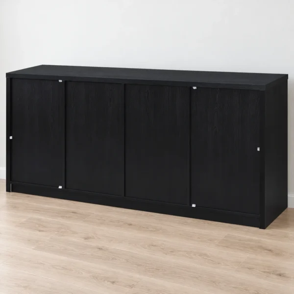 Riva Black Glass Door Sideboard By Coaster - Image 8