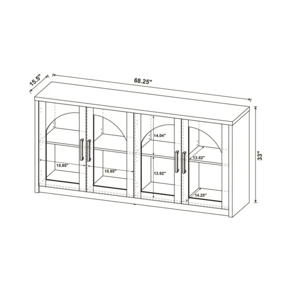 Riva Black Glass Door Sideboard By Coaster - Image 22