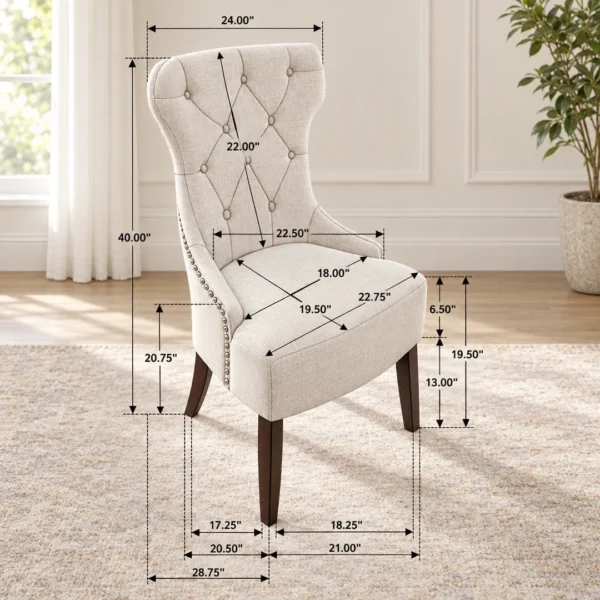 Baney Beige Dining Side Chair By Coaster - Image 13