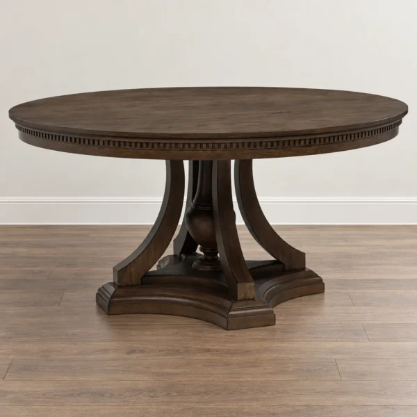 Ridgewell Brown Round Dining Table By Coaster - Image 2